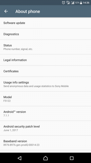 Sony releases Android Nougat 7.1.1 update for the Xperia X and X Compact models. 1