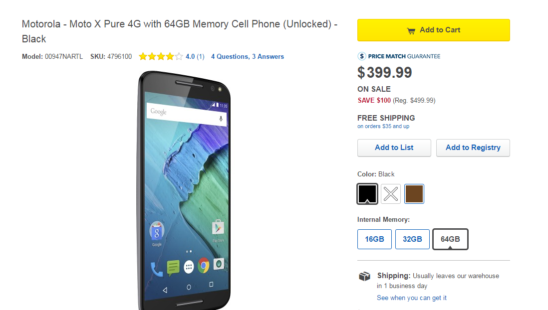 Deal Alert : Garb Your New Moto X Pure for Only $399 at Best Buy 6