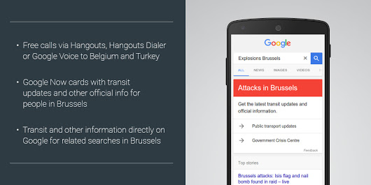 Hangouts gives free calls to Belgium and Turkey due to terrorist attacks 8