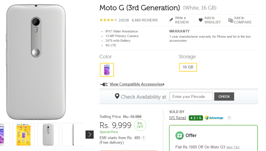 Moto G 3rd Generation