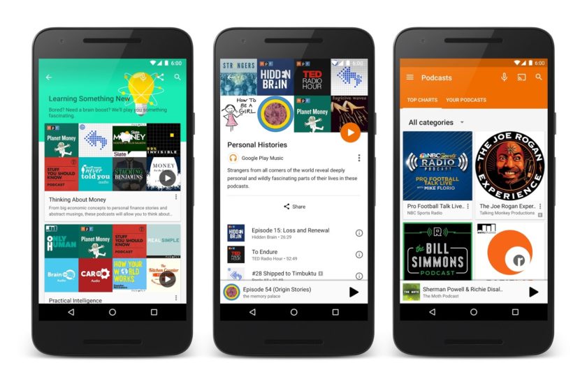 Podcasts now available on Google Play Music 1