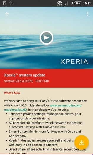 Sony releases Android Marshmallow update for XperiaZ3 Dual, Z2 Tablet & other Z2/Z3 variants 3