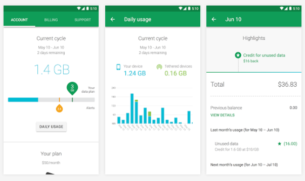 Project Fi's new widget