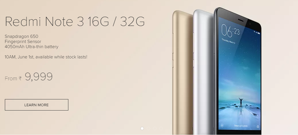 Xiaomi announces open sale for Redmi Note 3 and Mi5 in India on June 1 2