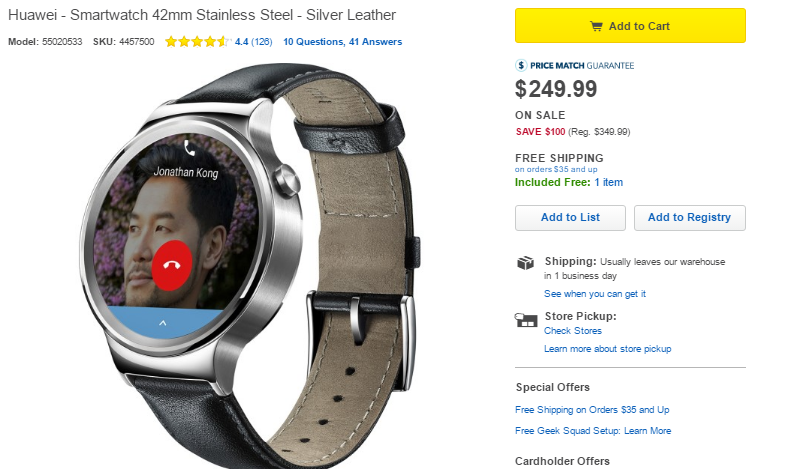 Deal Alert : BestBuy offers $100 price cut for Huawei Watch 8