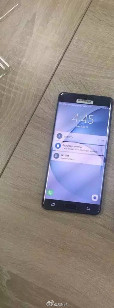 Samsung Galaxy Note 7 images leaked again with 'screen on' 2