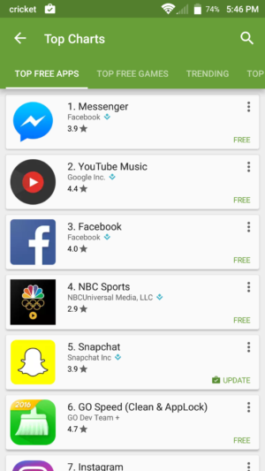 Playstore gets separate listing for apps and games. 1