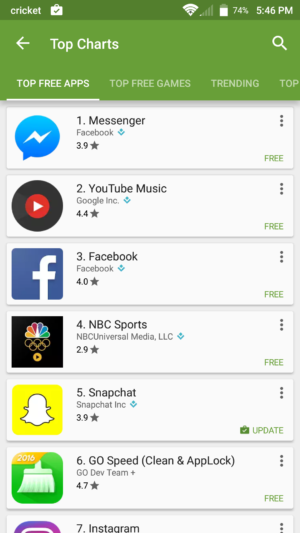 Playstore gets separate listing for apps and games. 3