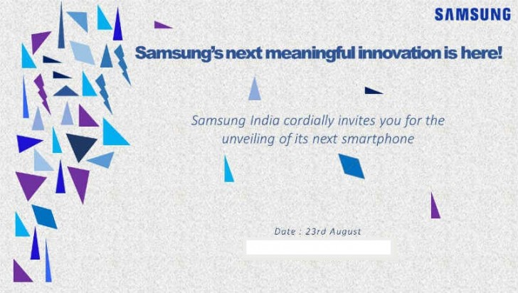 Samsung sends invitations for August 23 Launch event in India ; Expecting Z2 1
