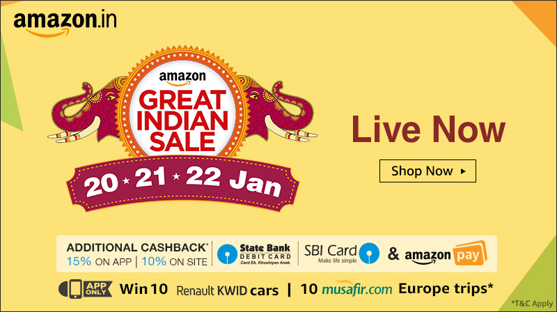 Amazon Great Indian Sale is Live now with blockbuster deals; up to 50% off for electronics 7