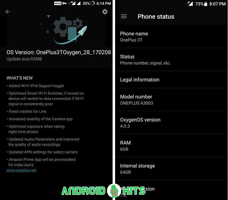 OxygenOS 4.0.3 update for OnePlus 3T brings improvements in Network 2