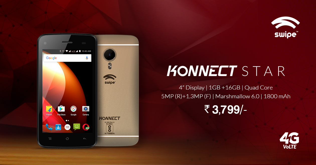 Swipe Konnect Star smartphone goes on sale through ShopClues in India, priced at Rs. 3799 1