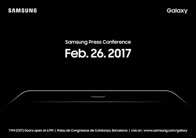 Samsung teases the new Galaxy Tab S3 in a media invitation for the MWC 1