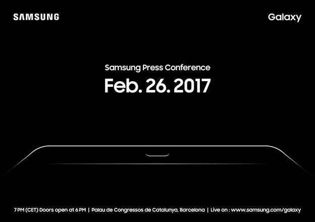 Samsung teases the new Galaxy Tab S3 in a media invitation for the MWC 12