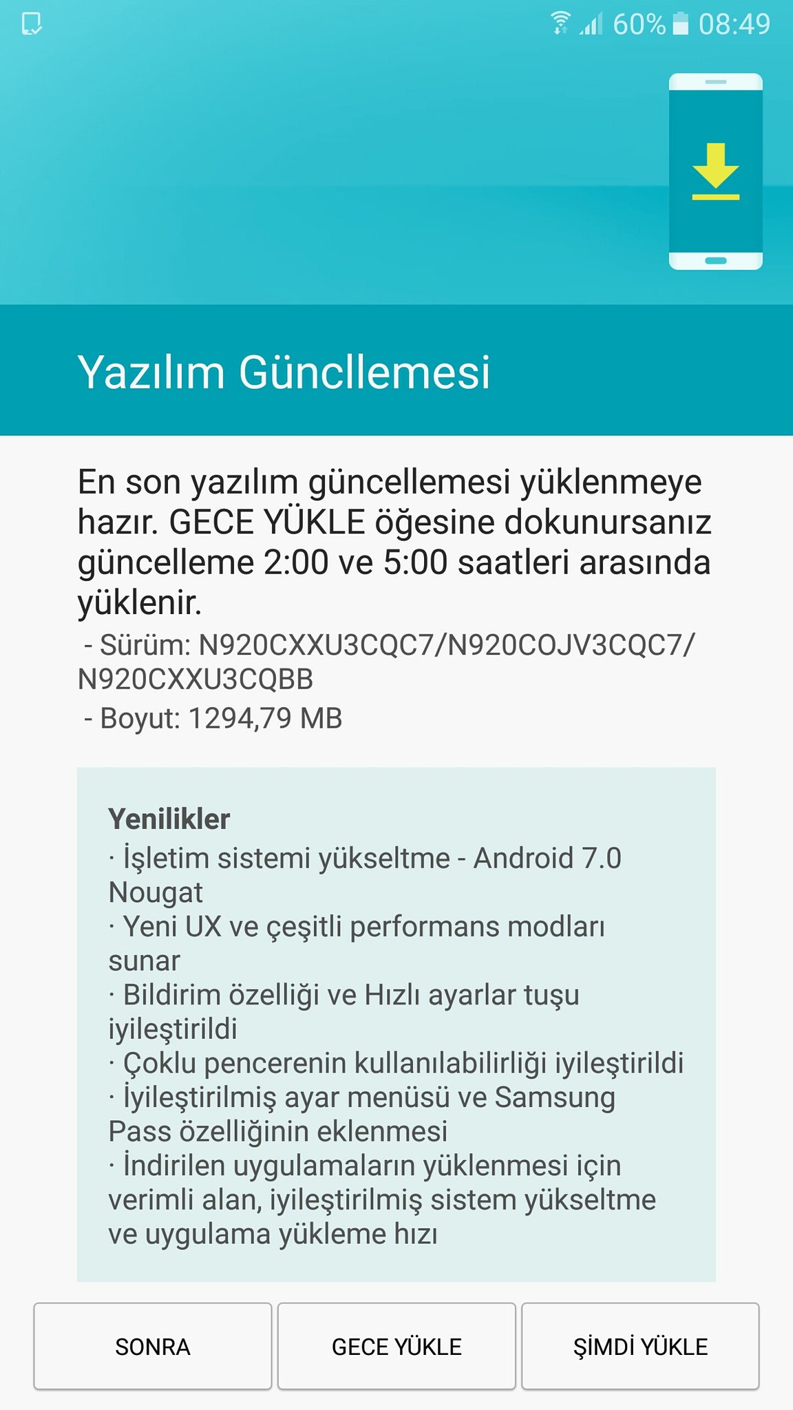 Android Nougat update now available for the Galaxy Note 5 devices in Turkey 4