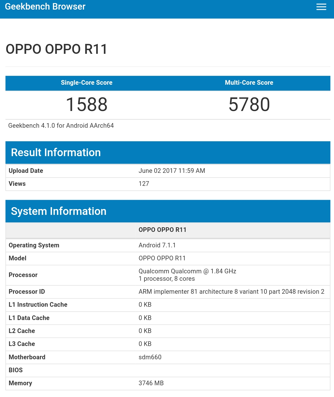 Oppo R11 spotted on Geekbench: Snapdragon 660 and 4GB RAM 2 Oppo R11