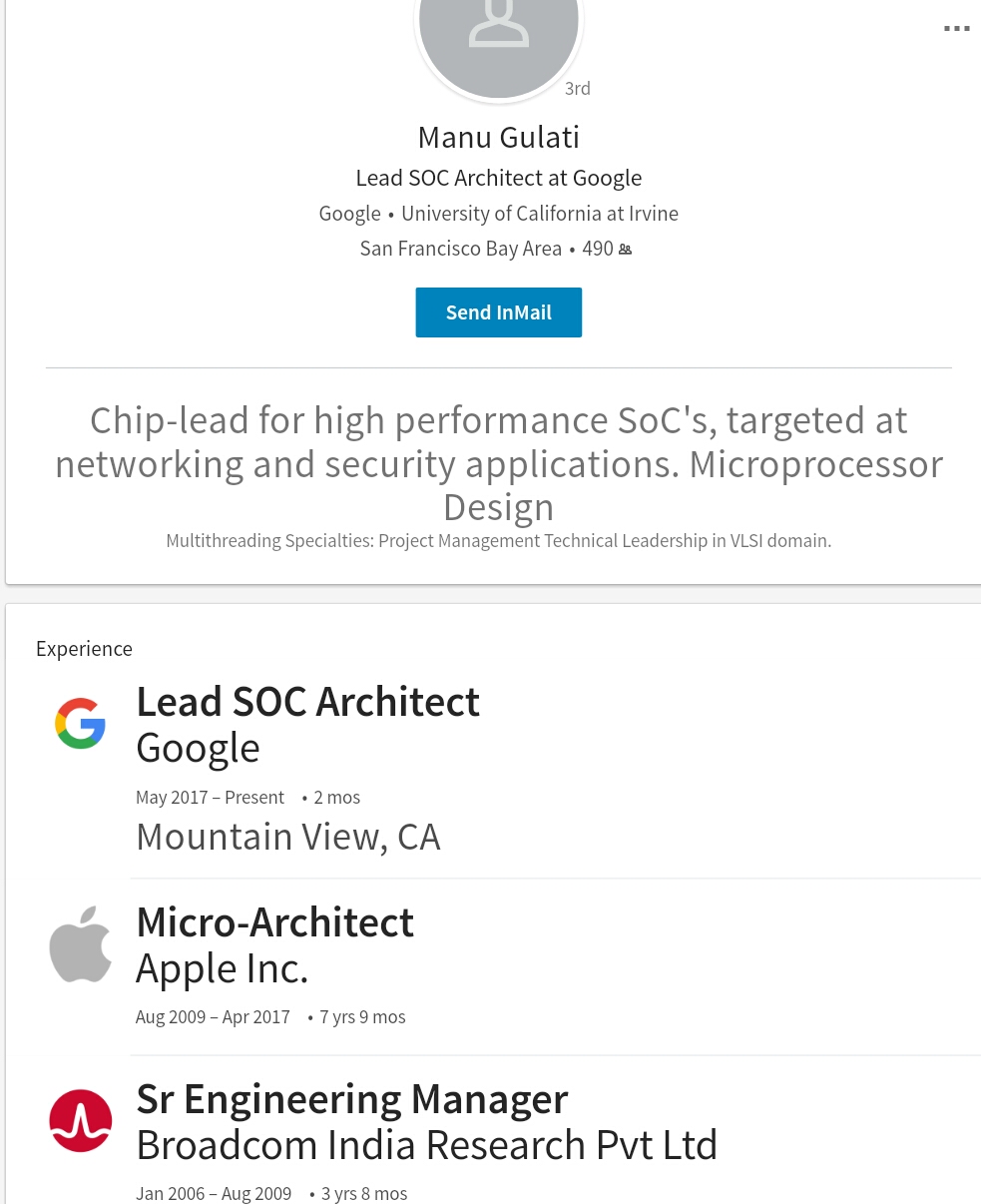 Google hires Apple's CPU Chief Architect; planning to manufacture own SoC? 2