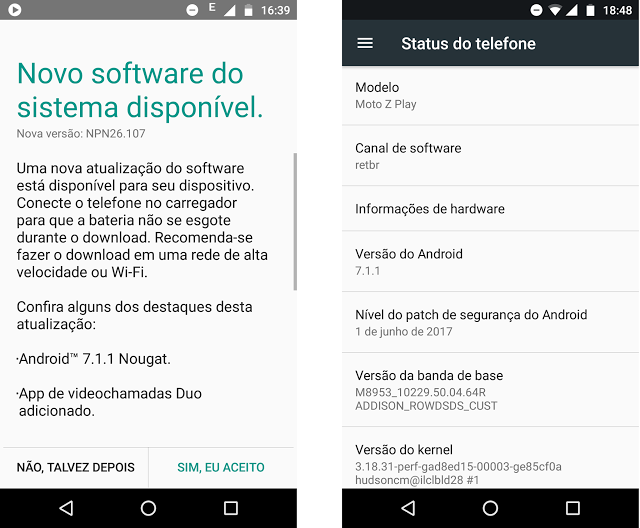 Moto Z Play Now receiving Android Nougat 7.1.1 update in Brazil 2