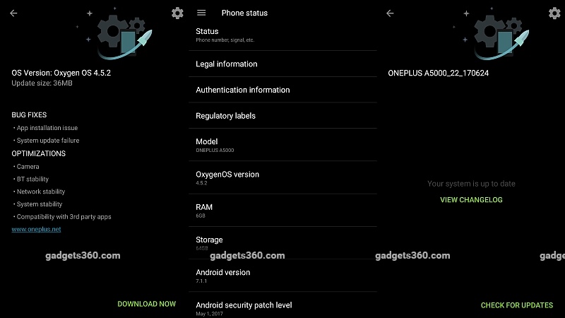 OnePlus releases OxygenOS 4.5.2 Bug Fixing Update for the OnePlus 5 devices 1