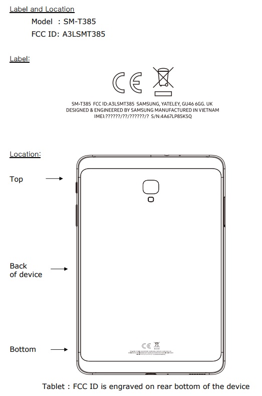 Samsung Galaxy Tab A 8.0 (2017) has been approved by FCC 2 Samsung Galaxy Tab A 8.0 (2017) has been approved by FCC 2