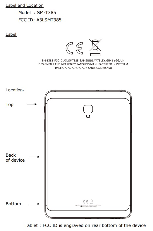 Samsung Galaxy Tab A 8.0 (2017) has been approved by FCC 2