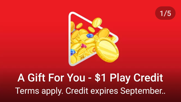 Google is giving away $1 Google Play credit for selected accounts 1