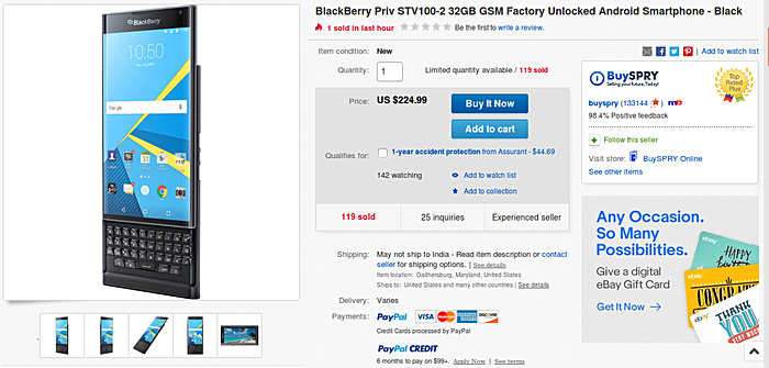 Deal Alert: You can now buy BlackBerry Priv for just $225 in US 2 Deal Alert: You can now buy BlackBerry Priv for just $225 in US 1