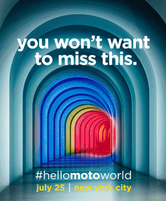 Motorola sends media invites for the July 25 event in New York City 1