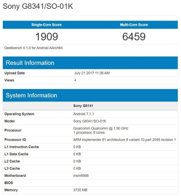 Mysterious Sony flagship spotted on Geekbench 2 Mysterious Sony flagship spotted on Geekbench 2