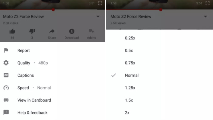 YouTube for Android gets updated with speed controls for video playback on some devices 4