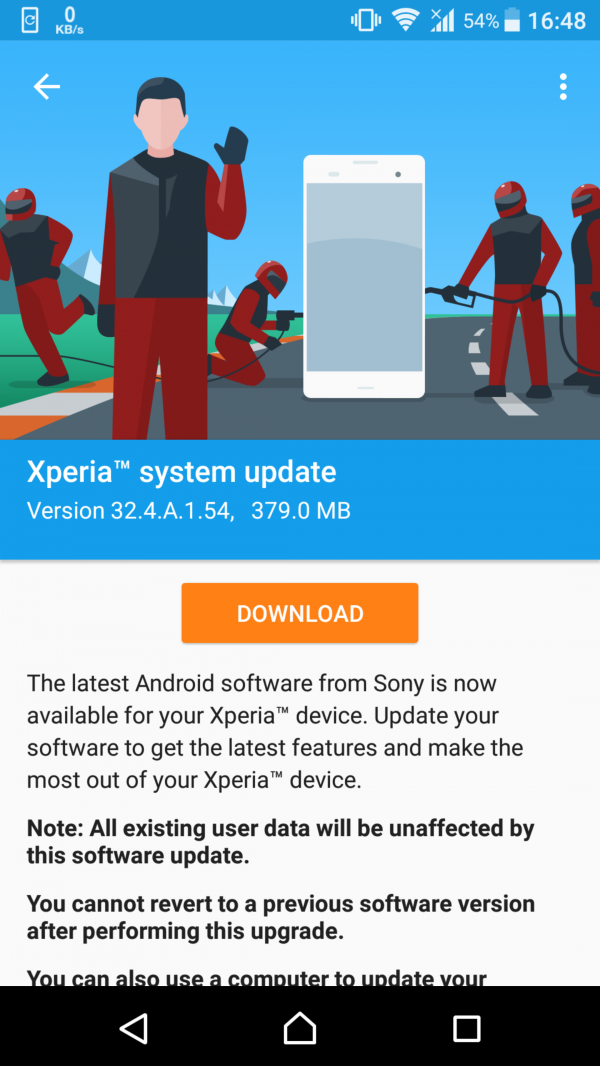 Sony releases a firmware update for the Xperia Z5 family 2 Sony releases a firmware update for the Xperia Z5 family 2