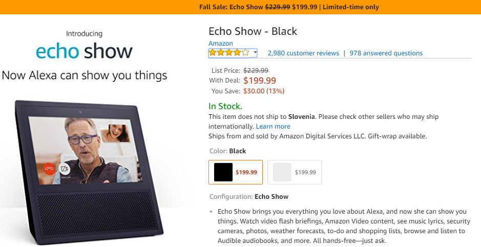 Deal Alert: Amazon Echo Show is now available at just $200 1
