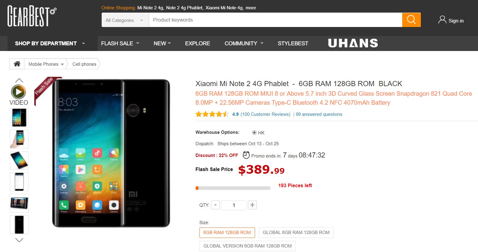 Deal Alert: Buy Xiaomi Mi Note 2 6GB+128GB at just 379.99$ from GearBest (COUPON) 7