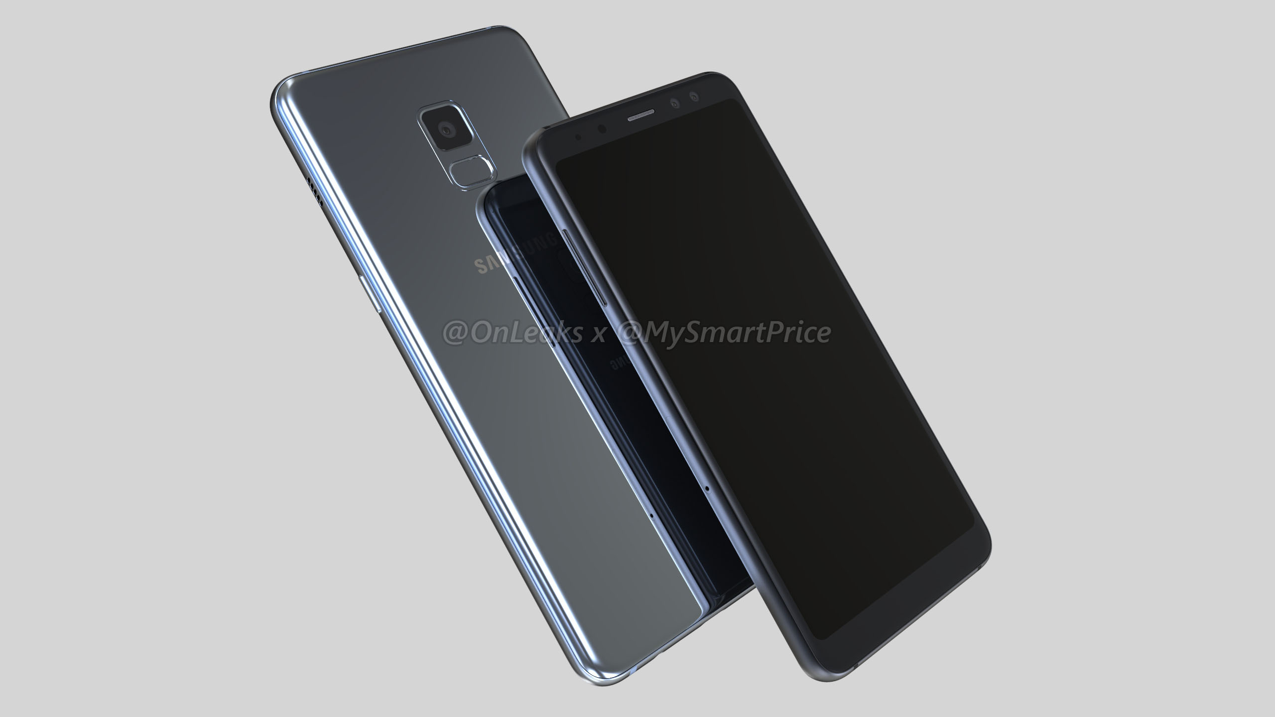 Samsung Galaxy A5 (2018) and Galaxy A7 (2018) renders, specs surface 1