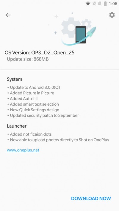 OxygenOS Open Beta based on Android Oreo rolling out for OnePlus 3 and 3T 2