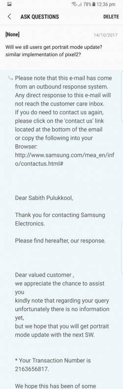Galaxy S8 to get portrait mode in the next software update 2 Galaxy S8 to get portrait mode in the next software update 2
