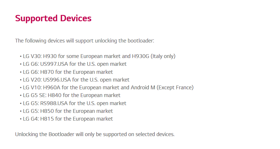 You can now unlock the bootloader of LG V30 in Europe (H930) and Italy (H930G) 2