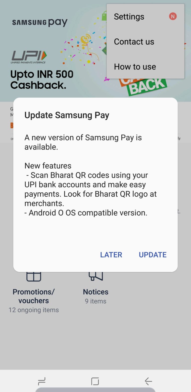 Samsung adds the Support for Bharat QR Based UPI Payment to the Samsung Pay App 3