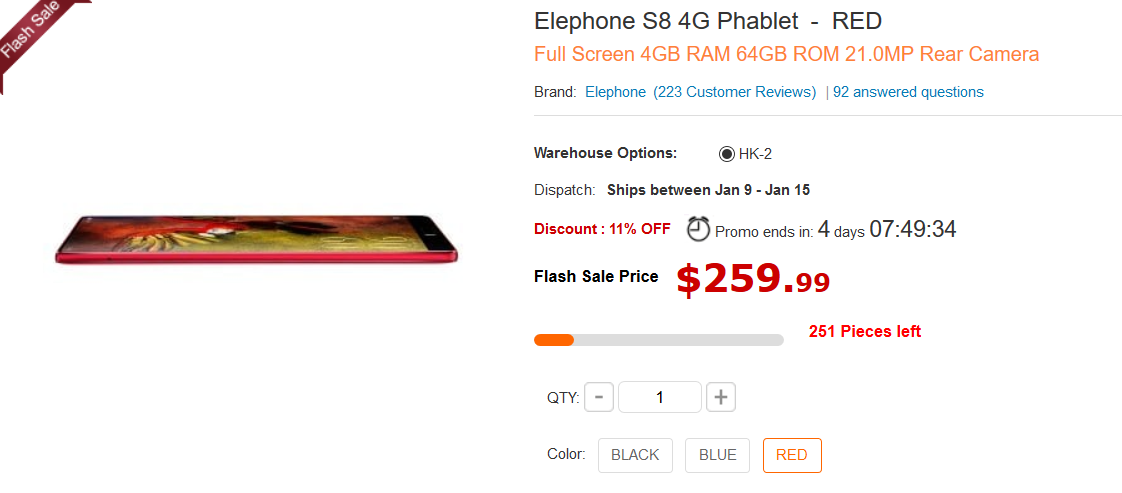 Deal Alert: Use this coupon to avail $20 discount for the purchase of Elephone S8 at Gearbest 2 Deal Alert: Use this coupon to avail $20 discount for the purchase of Elephone S8 at Gearbest 2