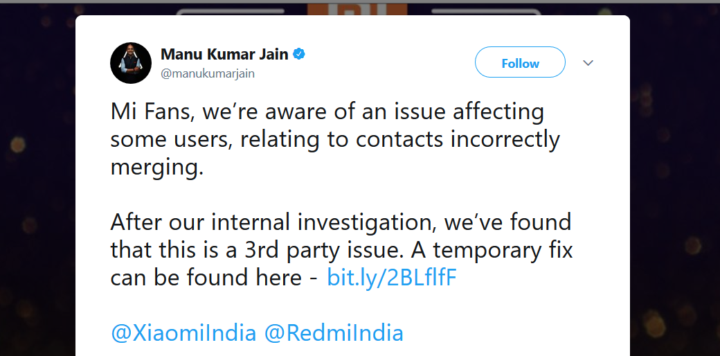 Xiaomi releases a temporary fix for the contacts merging bug 6
