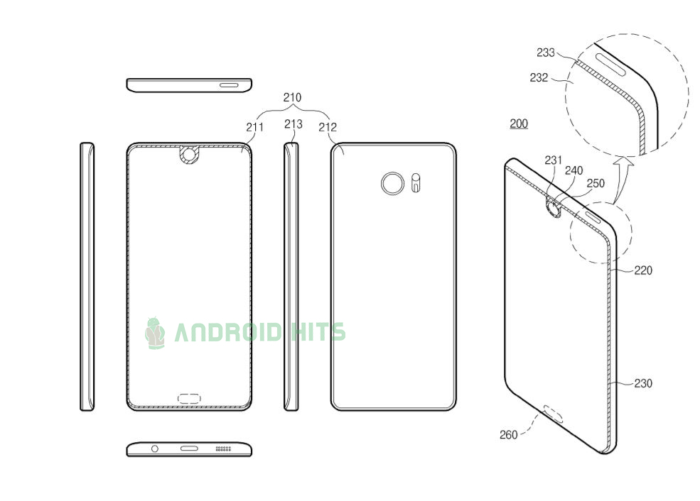 Samsung's patent shows smartphones with display notch, in-display fingerprint scanner 4