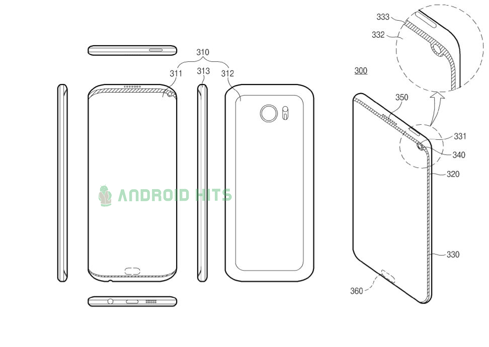 Samsung's patent shows smartphones with display notch, in-display fingerprint scanner 2