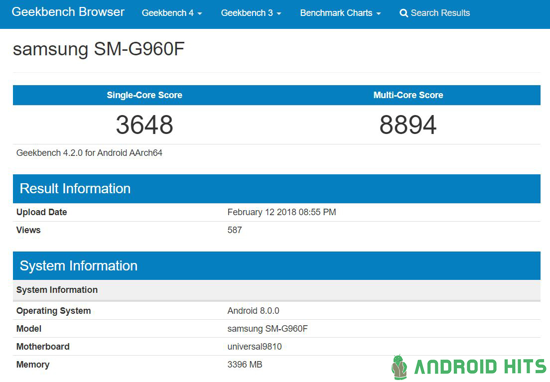 Samsung Galaxy S9 with Exynos 9810 spotted on Geekbench 2