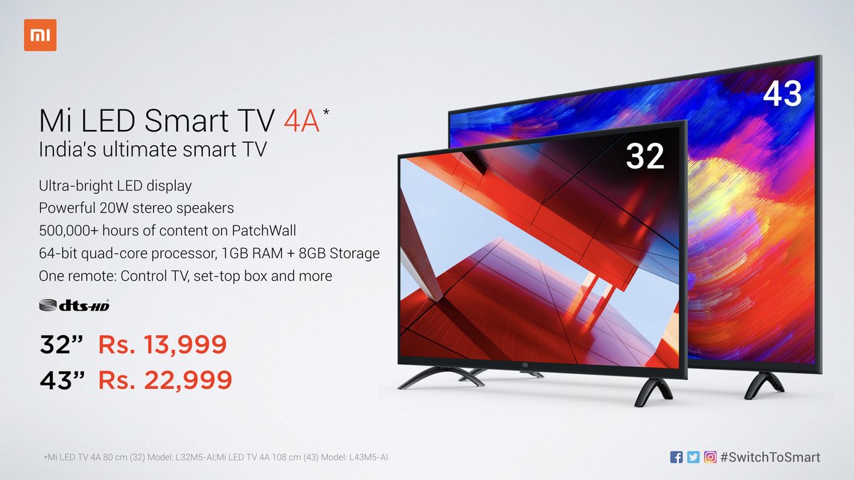 Xiaomi launches Mi TV 4A in India with 32-inch and 42-inch sizes 1