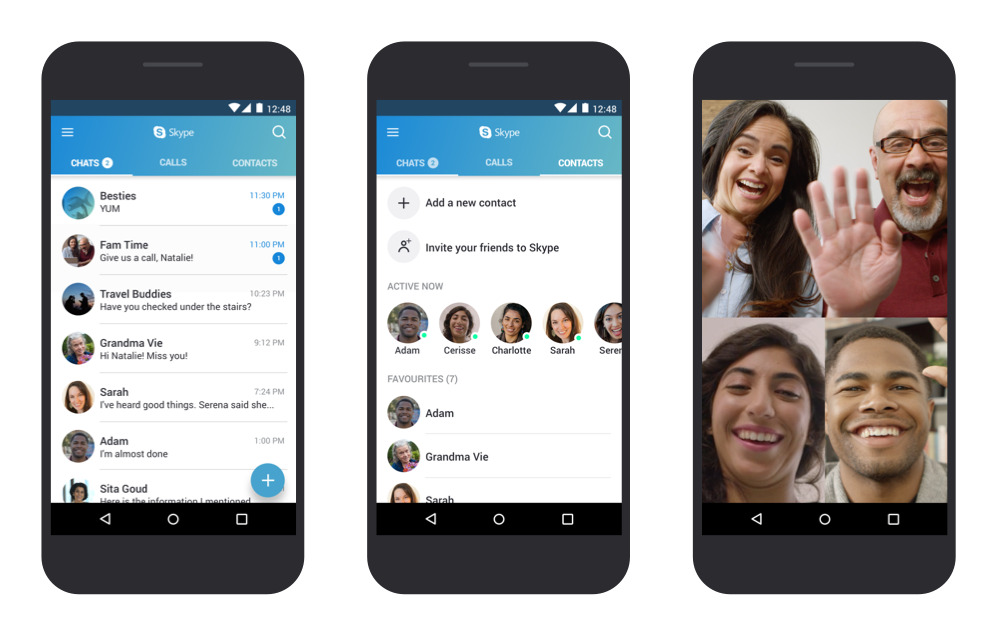 Skype optimizes their Android app for certain Android versions 2