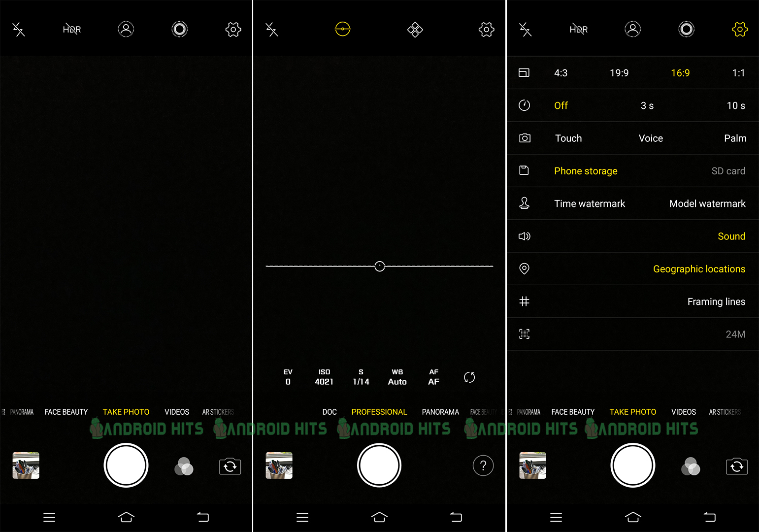 Vivo X21 FunTouch OS Camera Interface