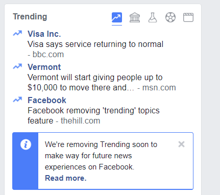 Facebook removes 'trending topics' option, testing 'Breaking News' feature 2 Facebook removes 'trending topics' option, testing 'Breaking News' feature 1