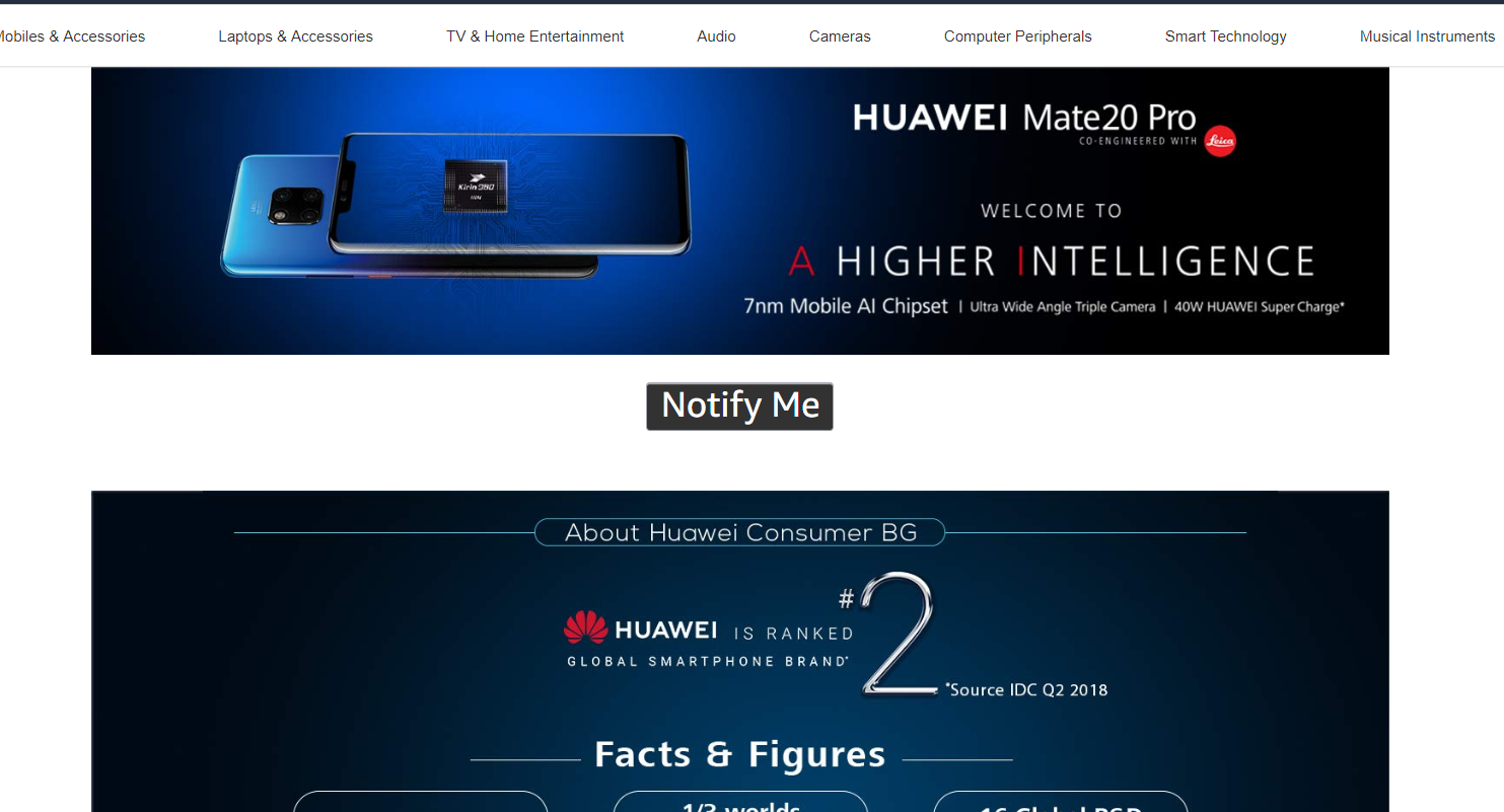 Amazon India Huawei Mate 20 Pro