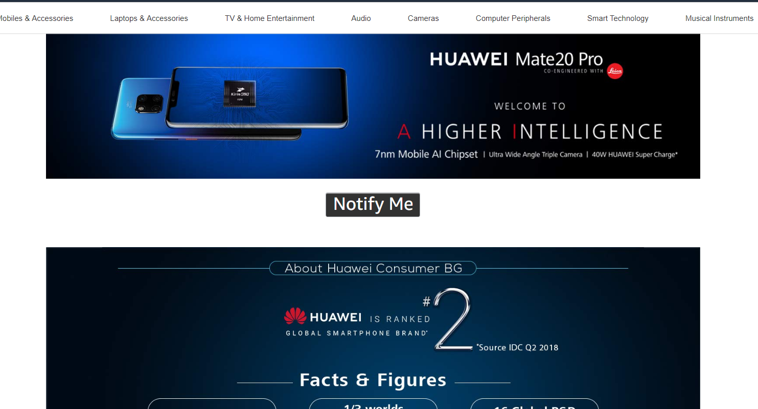 Huawei confirms to launch Mate 20 Pro in India on November 2 Amazon India Huawei Mate 20 Pro